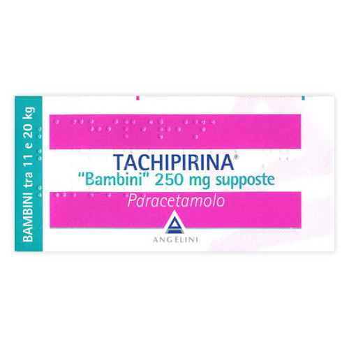 Tachipirina 250 mg - 10 Supposte per Bambini| Analgesico e Antipiretico