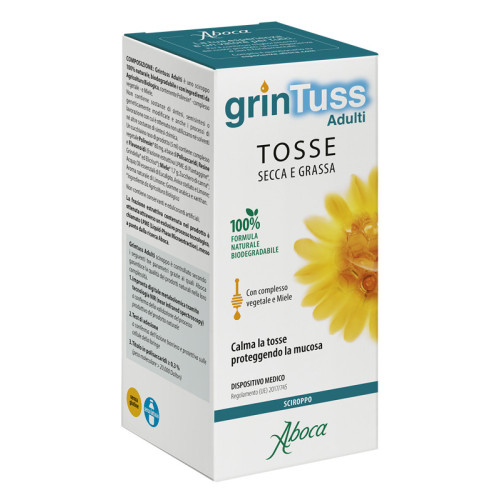 Grintuss Adulti Sciroppo 180g - Trattamento Naturale ed Efficace per la Tosse
