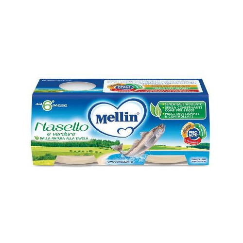 Mellin omogeneizzato nasello 2 x 80 g