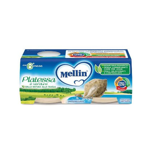 Mellin omogeneizzato platessa 2x80 g