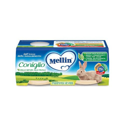 Mellin omogeneizzato coniglio 2x120 g