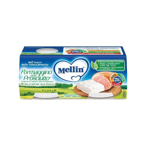 Mellin baby formaggino con prosciutto 2 x 80 g