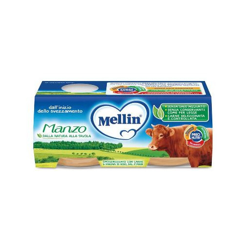 Mellin omogeneizzato manzo 2 x 80 g