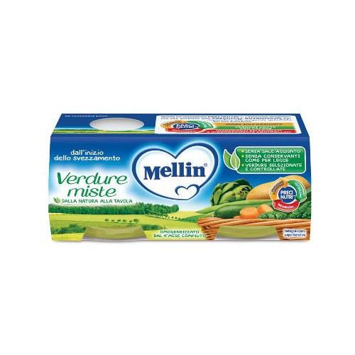 Mellin omogeneizzato verdure miste 2 x 80 g