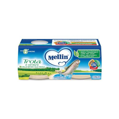 Mellin omogeneizzato trota 2 x 80 g