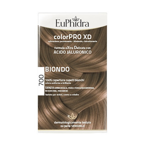 Euphidra colorpro xd 700 biondo gel colorante capelli in flacone + attivante + balsamo + guanti