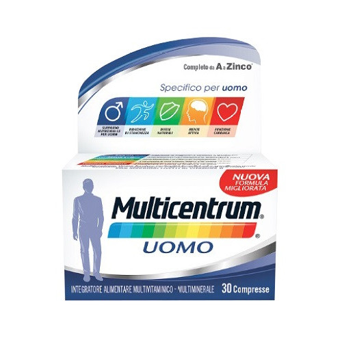 Multicentrum Uomo 30 Compresse - Integratore Multivitaminico per Uomini
