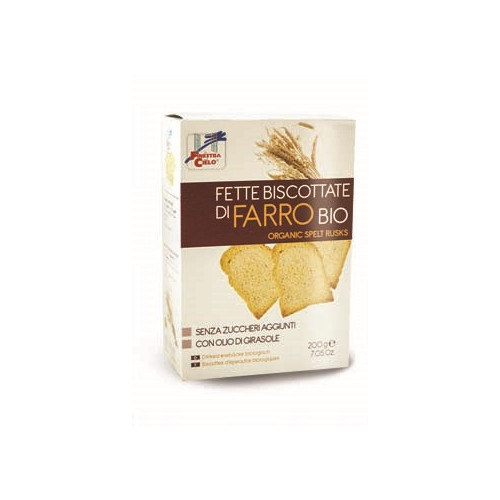 Fsc fette biscottate di farro bio senza zuccheri aggiunti con olio di girasole senza olio di palma 200 g