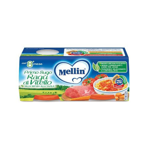 Mellin primosugo ragu' di vitello 2 vasetti da 80 g