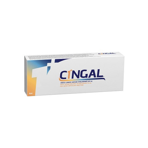 Siringa preriempita intra articolare cingal 4 ml 22mg/ml acido reticolato con 4,5 mg/ml triamcinolone esacetonide