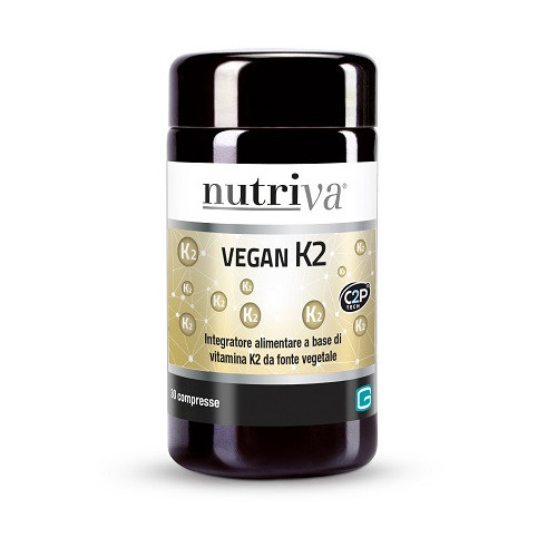 Nutriva Vegan K2 30 Compresse – Vitamina K2 per la Salute delle Ossa e del Cuore