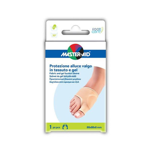 Master-Aid Footcare Protezione In Gel e Tessuto Per Alluce Valgo 1 Pezzo D5