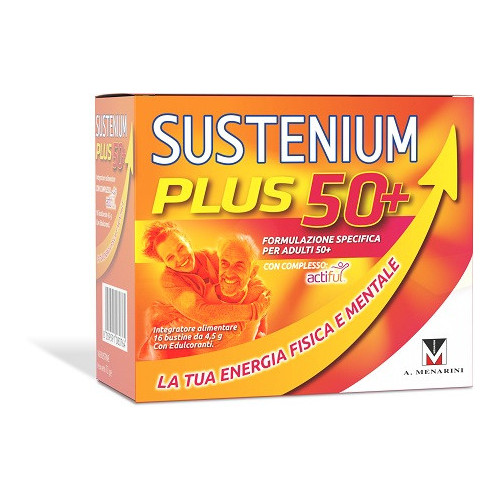 Sustenium Plus 50+ 16 Bustine - Energia e Vitalità per Over 50