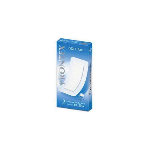 Garza compressa prontex soft pad autoadesiva 10x20cm 2 pezzi