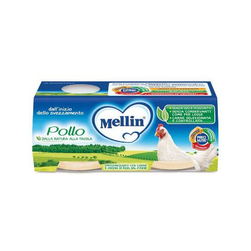 Mellin omogeneizzato pollo 2x120 g