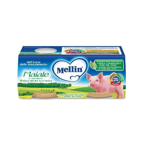 Mellin omogeneizzato maiale con verdure 2 pezzi x 80 g