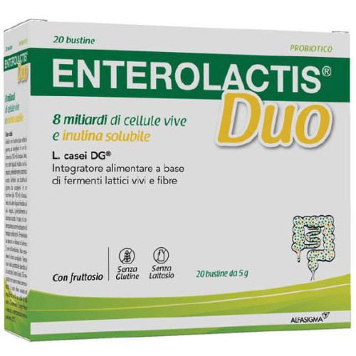 Enterolactis Duo - 20 Bustine da 5g, Probiotico per la Salute Intestinale
