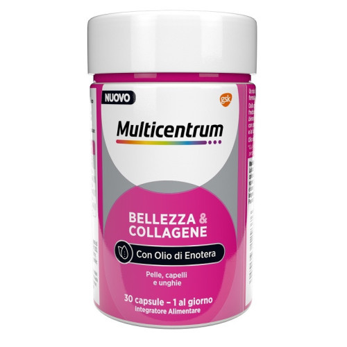 Multicentrum Bellezza & Collagene 30 Capsule - Integratore per Pelle e Capelli