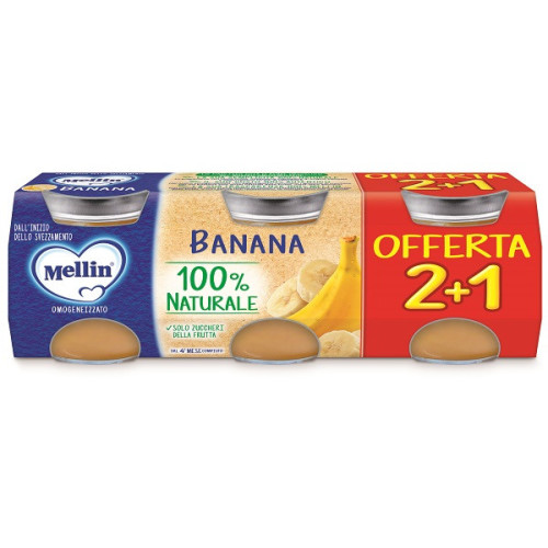 Mellin omogeneizzato banana 3 pezzi da 100 g