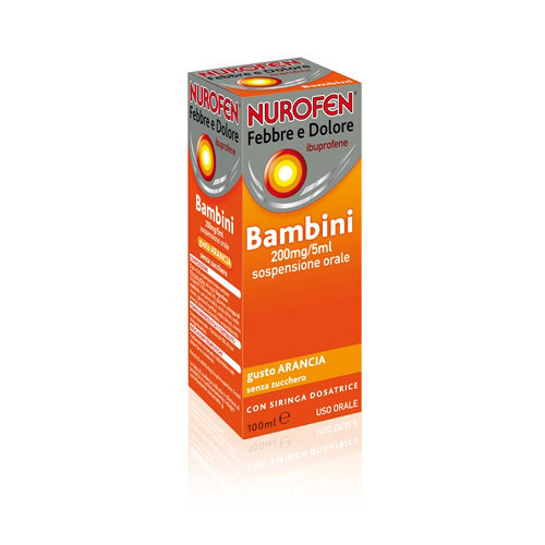 Nurofen Febbre e Dolore Arancia 200 mg/5ml | Sospensione Orale per Bambini