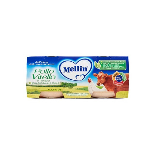 Mellin omogeneizzato pollo vitello con verdure 2 x 80 g