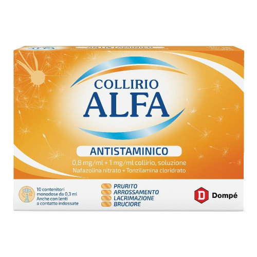 Collirio Alfa Antistaminico 0,8 mg/ml + 1 mg/ml Collirio, Soluzione 10 Flaconcini