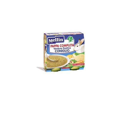 Mellin pappa completa coniglio 250 g 2 pezzi