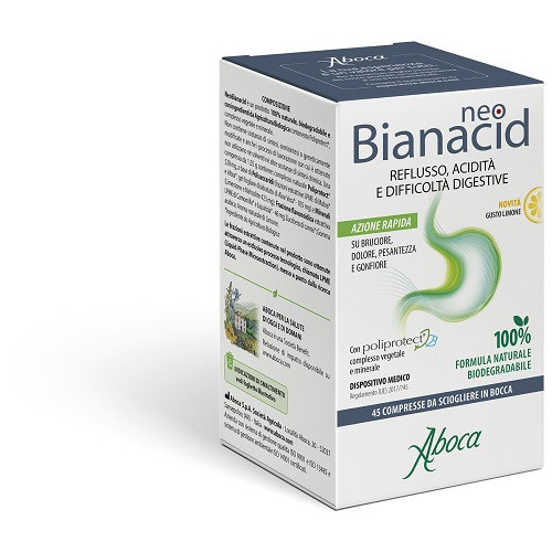 Neobianacid 45 Compresse Limone - Sollievo per Acidità e Reflusso Gastroesofageo