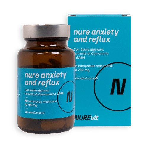 Nure Anxiety and Reflux - 60 Compresse Masticabili per Ansia e Reflusso