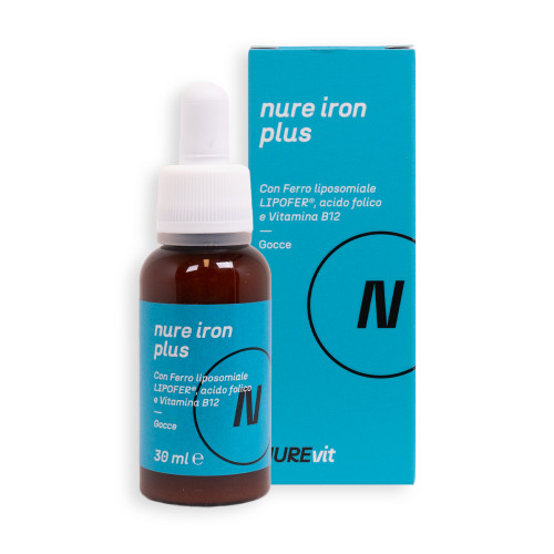 Nure Iron Plus Gocce 30 ml - Integratore di Ferro per Energia e Vitalità