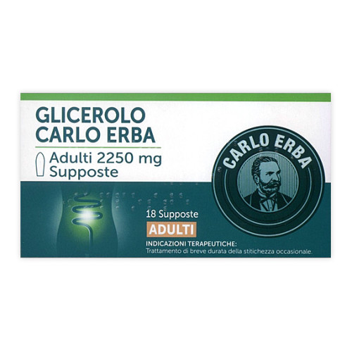 Glicerolo Carlo Erba 18 Supposte 2250 mg - Sollievo Rapido dalla Stitichezza