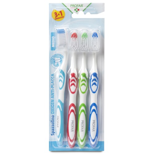 Profar spazzolino antiplacca oxigen 4 pezzi