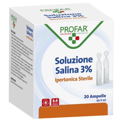 Soluzione ipertonica 3% profar 5 ml 20 pezzi