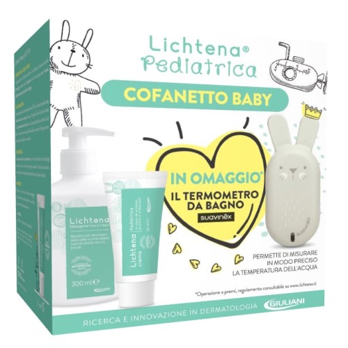 Lichtena pediatrica cofanetto neonato contenente crema 50 ml + detergente 300 ml + omaggio suavinex