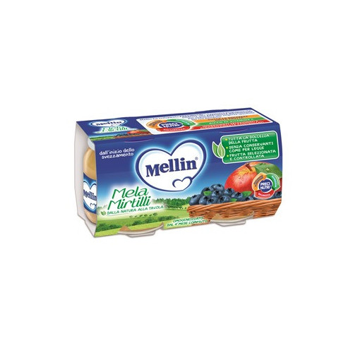 Mellin omogeneizzato mela mirtillo 100 g 2 pezzi