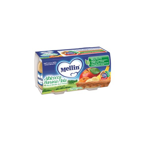 Mellin omogeneizzato albicocca banana mela 100 g 2 pezzi